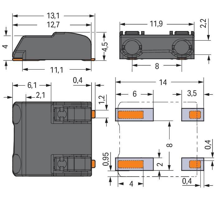 WAGO GmbH &amp; Co. KG SMD-Leiterplattenklemme 2060-872/998-404
