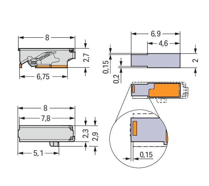 WAGO GmbH & Co. KG SMD-Leiterplattenklemme 2065-100/998-403