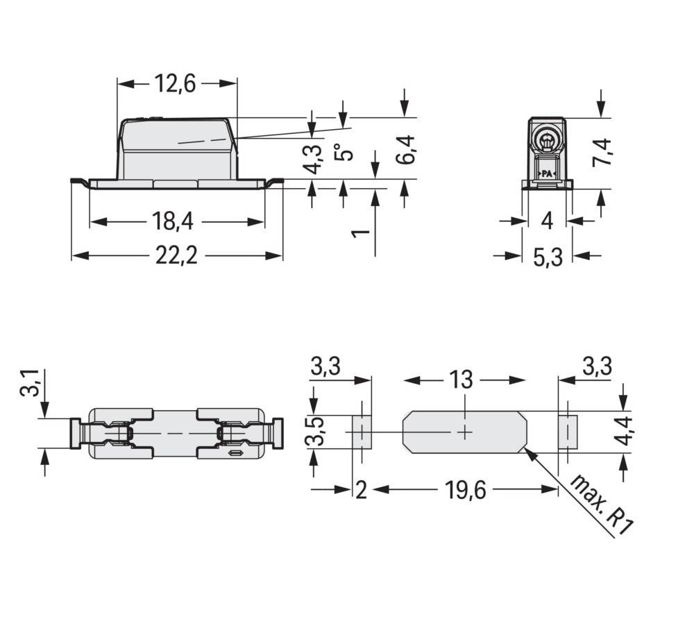WAGO GmbH & Co. KG SMDThroughBoard-Leiterplk. 2070-521/998-406
