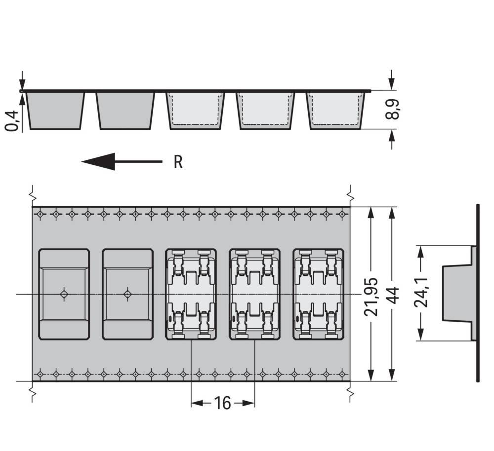 WAGO GmbH & Co. KG SMDThroughBoard-Leiterplk. 2070-542/998-406