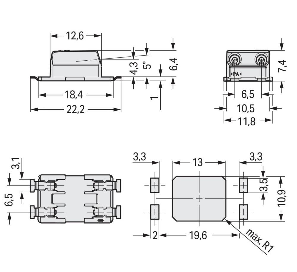 WAGO GmbH & Co. KG SMDThroughBoard-Leiterplk. 2070-542/998-406
