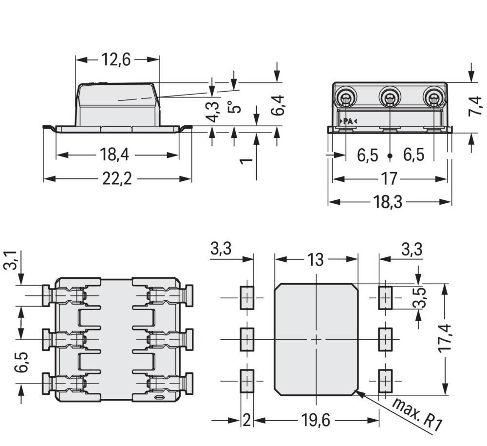 WAGO GmbH &amp; Co. KG SMDThroughBoard-Leiterplk. 2070-463/998-406