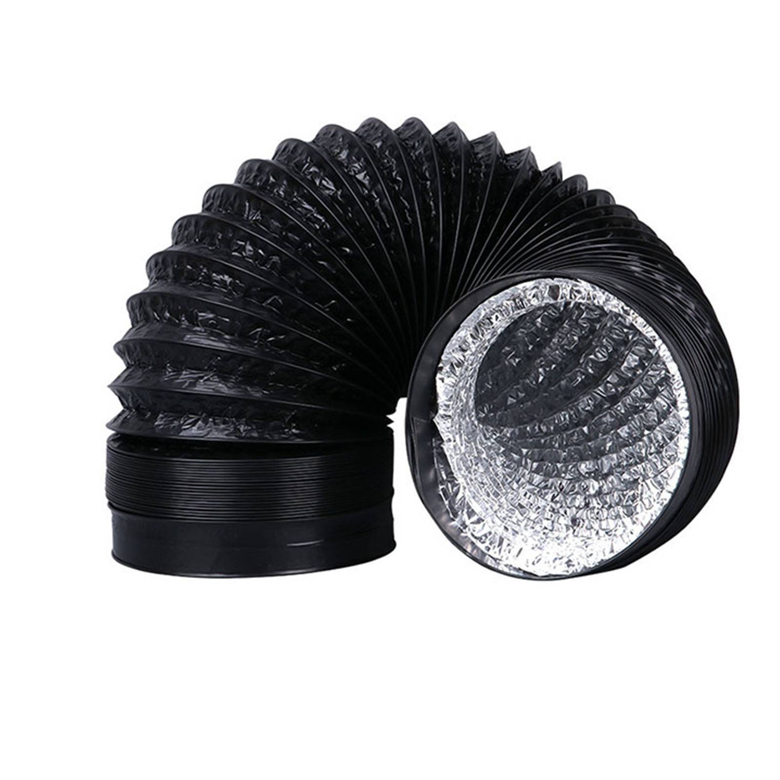 PVC Lüftungskanal Φ 6" Flexschlauch 150mm Flexrohr 2m Aluflexschlauch Retractable Flexrohr Lüftungsschlauch für Growbox