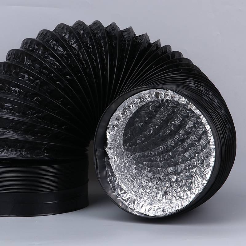 PVC Lüftungskanal Φ 6" Flexschlauch 150mm Flexrohr 2m Aluflexschlauch Retractable Flexrohr Lüftungsschlauch für Growbox