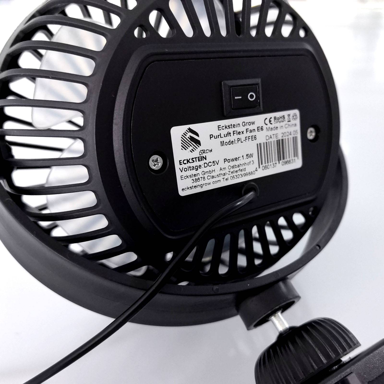 5-Zoll Ventilatorkopf Ventilator 360° Rotation Fan, mit Dual USB Charger Ladegerät Adapter&1,5m USB Verlängerungskabel