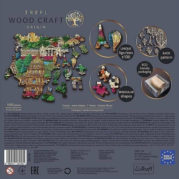 Trefl - Holzpuzzle 1000 - Frankreich - Berühmte Orte