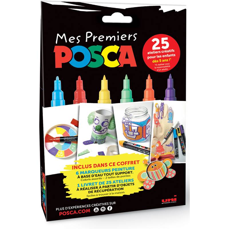 POSCA Pigmentmarker "Mes Premiers POSCA", 6er Set, sortiert