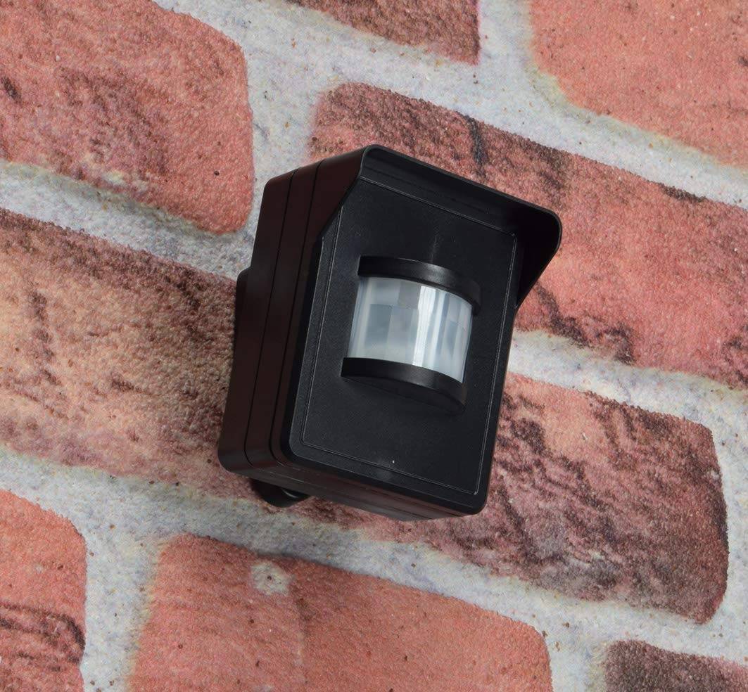 ChiliTec 22757 Funk-Bewegungsmelder für "Pilota Casa" IP44, 90°/8m PIR, Aufputz, schwarz