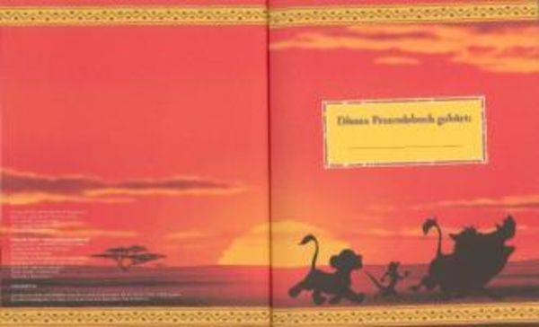 Disney Der König der Löwen Kindergartenfreundebuch