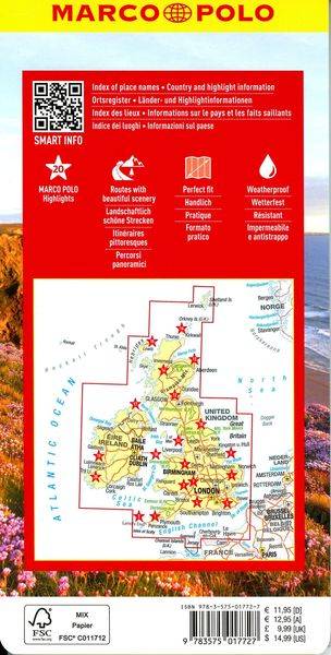 MARCO POLO Reisekarte Großbritannien 1:850.000