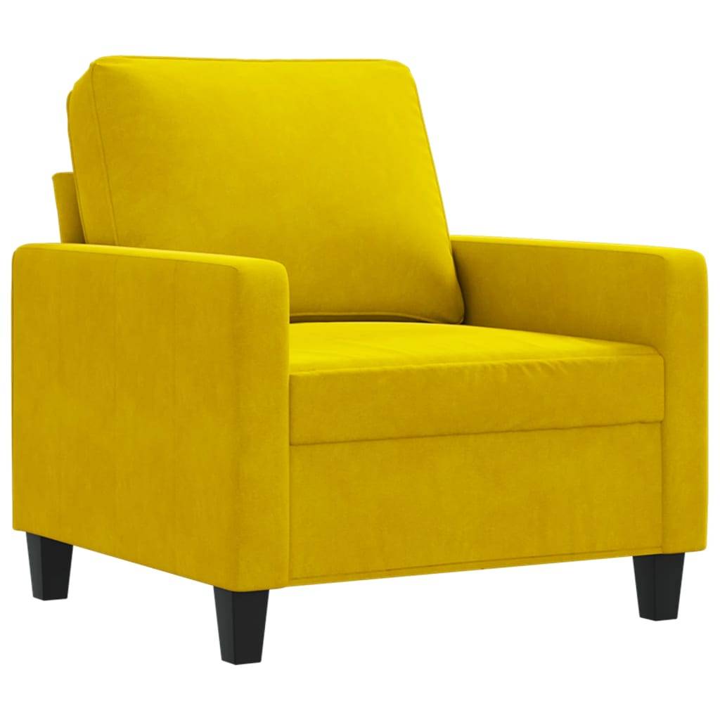 vidaXL Sessel Gelb 60 cm Samt