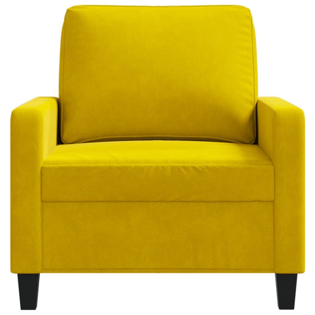 vidaXL Sessel Gelb 60 cm Samt