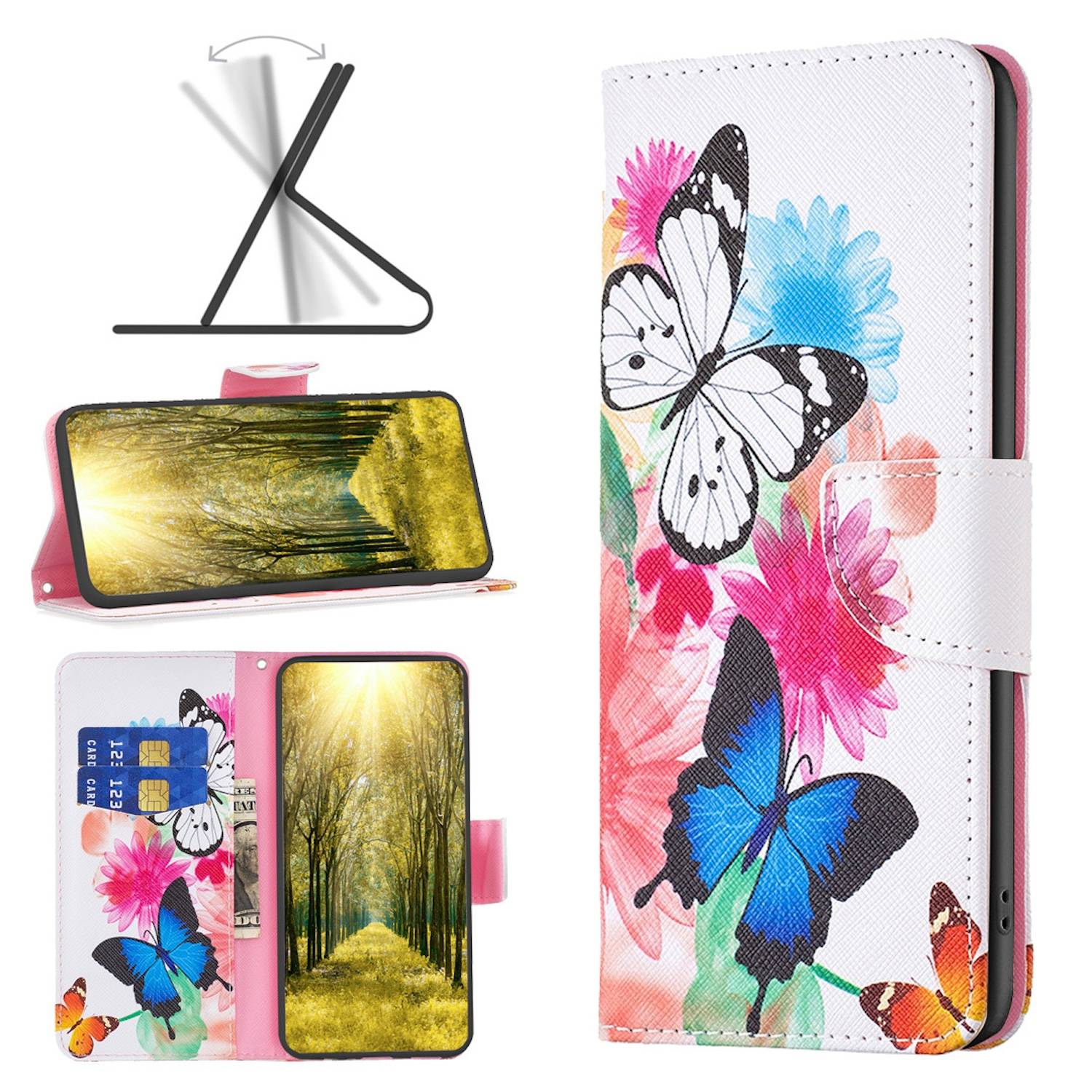 Für Honor 200 Lite Kunstleder Handy Schutz Tasche Hülle Book Motiv 7