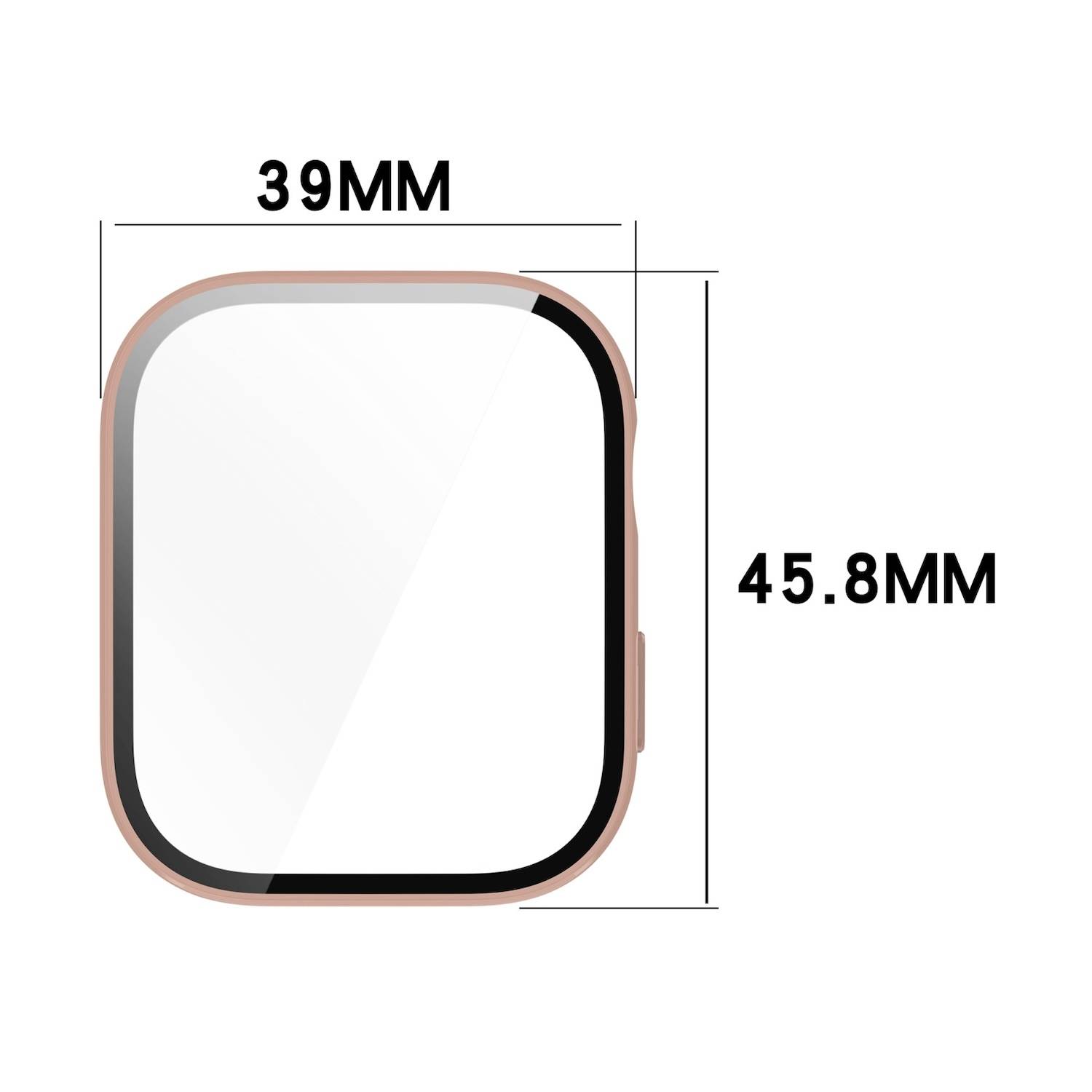 Für Huawei Watch Fit 3 PC Smart Watch Hülle + H9 Schutz Hart Glas Gold