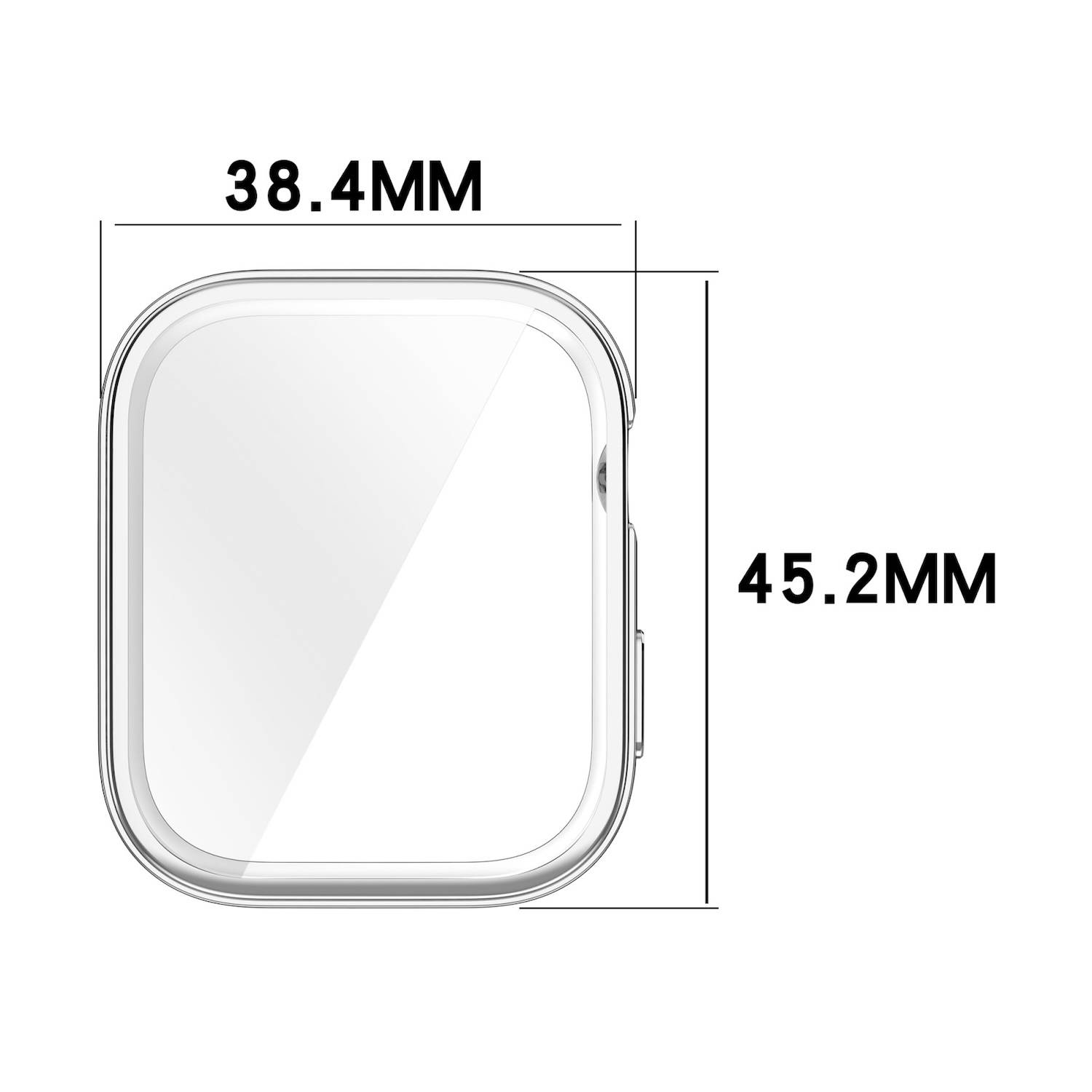 Für Huawei Watch Fit 3 Full Cover TPU Electroplated Hülle Schwarz