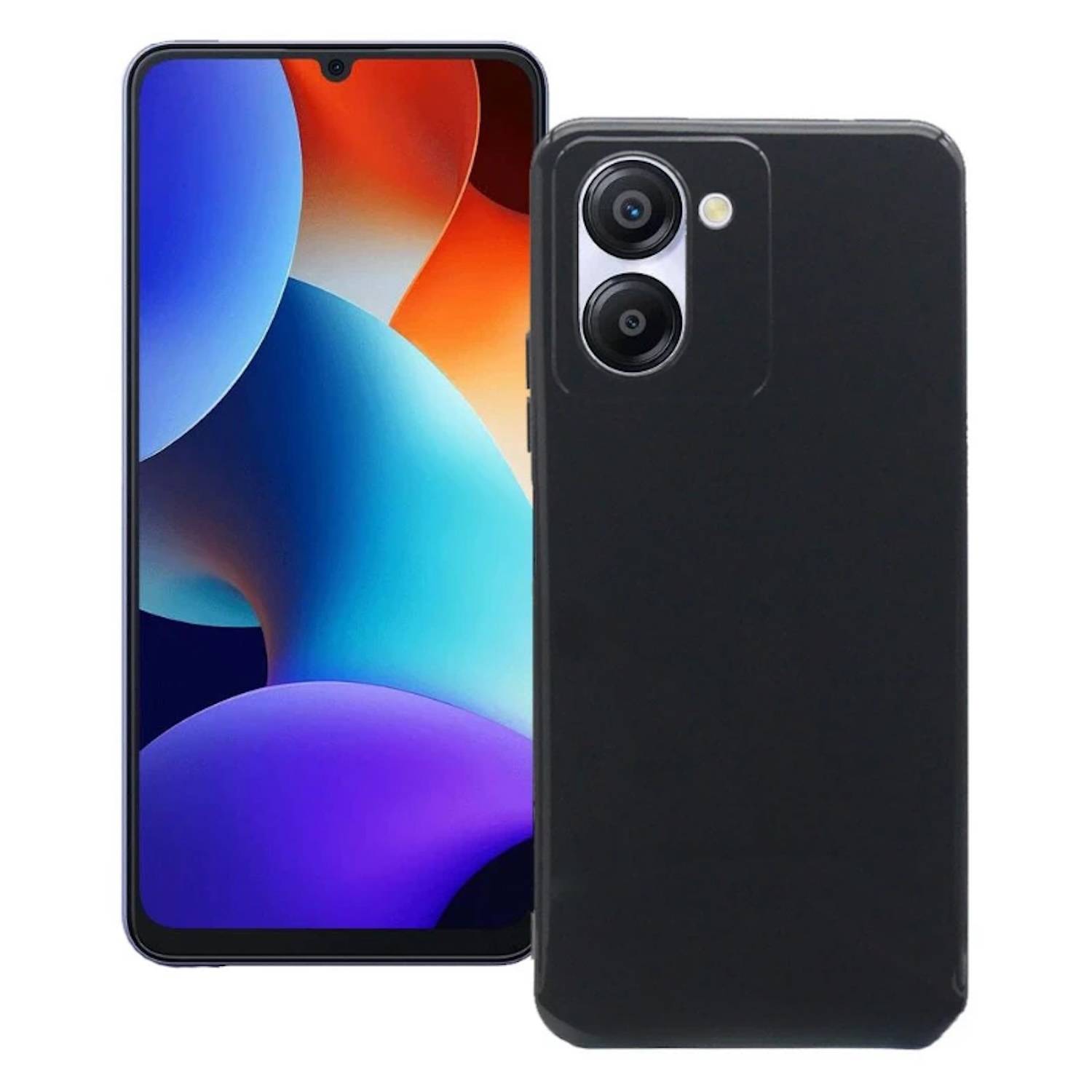 Für Blackview Color 8 Silikon TPU Schutz Hülle Cover Case dünn Schwarz