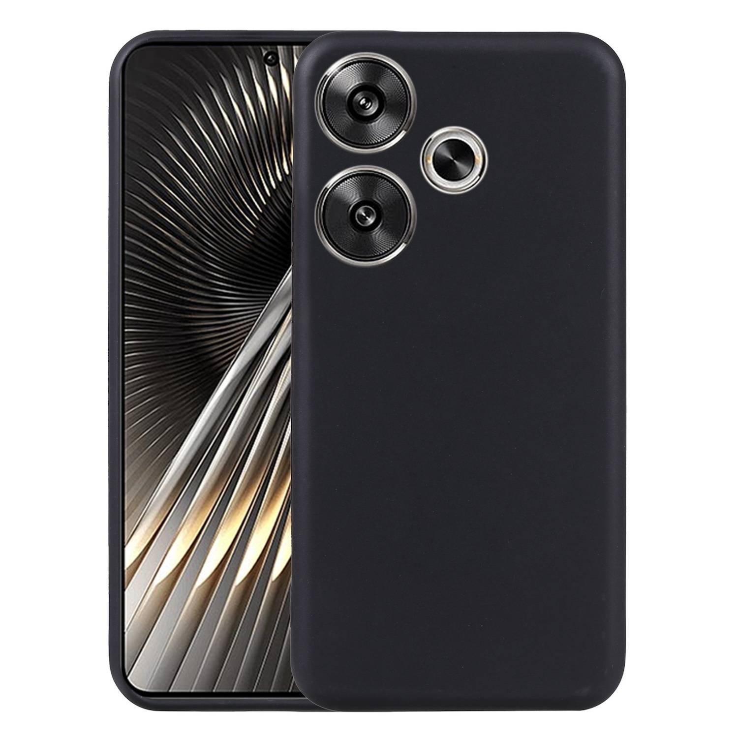 Für Xiaomi Poco F6 5G / Redmi Turbo 3 Silikon TPU Hülle Case Schwarz