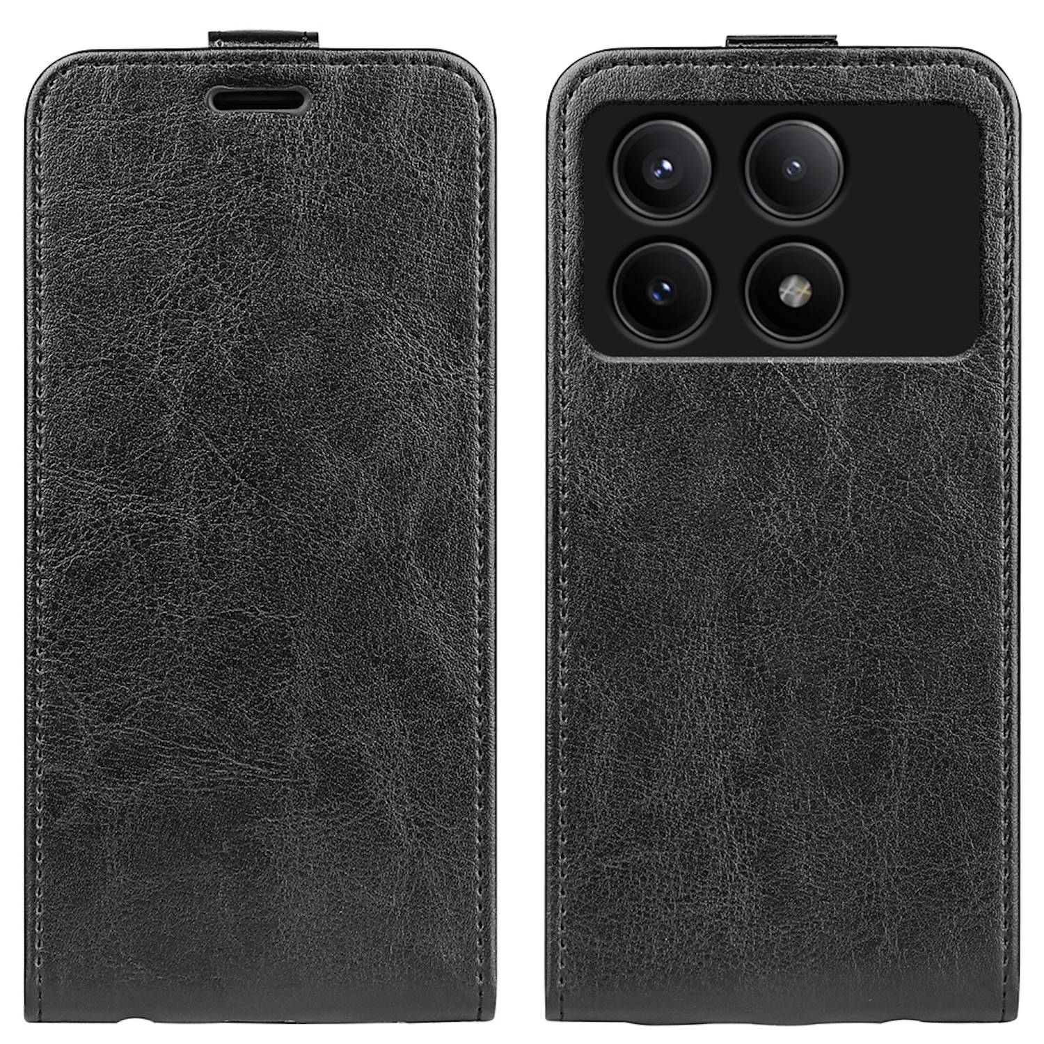 Für Xiaomi Redmi K70E / Poco X6 Pro Flip Tasche Schwarz Hülle Cover