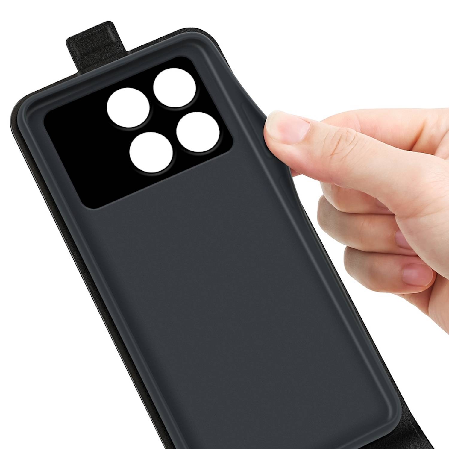 Für Xiaomi Redmi K70E / Poco X6 Pro Flip Tasche Schwarz Hülle Cover