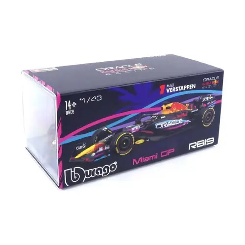 Bburago 18-38083V1 - Modellauto - F1 Red Bull RB19 '23 #1 Verstappen Miami GP (mit Helm, Maßstab 1:43) Bburago 18-38083V1 - Modellauto - F1 Red Bull RB19 '23 #1 Verstappen Miami GP (mit Helm, Maßstab 1:43)