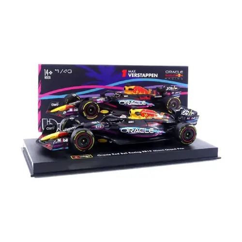 Bburago 18-38083V1 - Modellauto - F1 Red Bull RB19 '23 #1 Verstappen Miami GP (mit Helm, Maßstab 1:43) Bburago 18-38083V1 - Modellauto - F1 Red Bull RB19 '23 #1 Verstappen Miami GP (mit Helm, Maßstab 1:43)