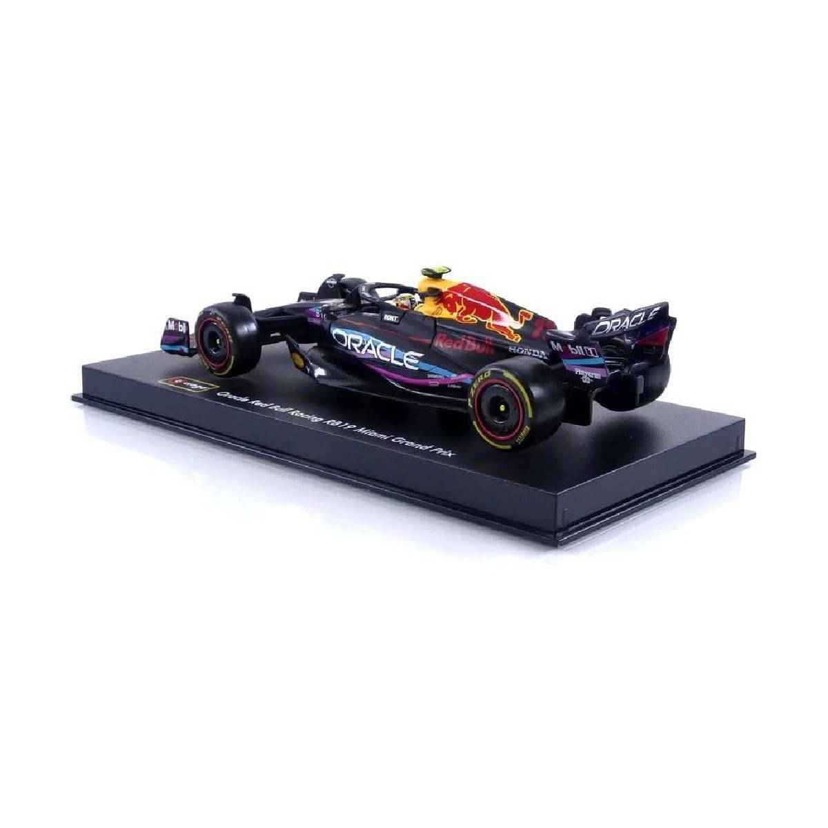 Bburago 18-38083P1 - Modellauto - F1 Red Bull RB19 '23 #11 Perez Miami GP (mit Helm, Maßstab 1:43)
