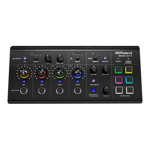 ROLAND BRIDGE CAST-X - Dual Bus Streaming Mixer & Video Capture (XLR-Mikrofonvorverstärker | Delay | HDMI | USB-C |
