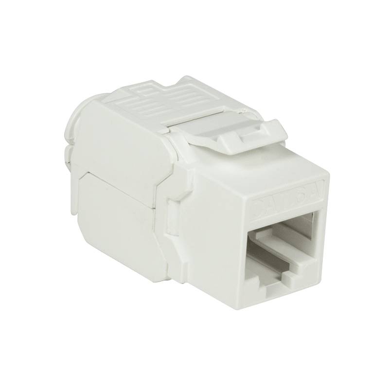Danicom - CAT6a UTP Keystone Netzwerkstecker - Toolless - Weiß