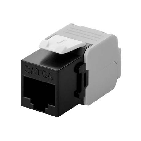 Danicom - CAT6a UTP Keystone Netzwerkstecker - Toolless- Schwarz