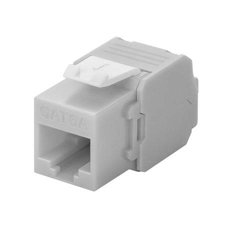 Danicom - CAT6a UTP Keystone Netzwerkstecker - Toolless - Grau
