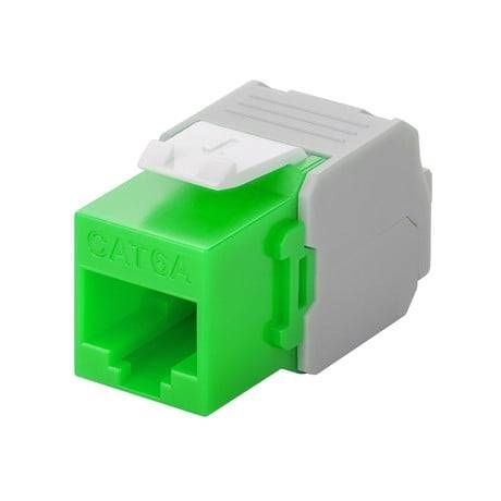 Danicom - CAT6a UTP Keystone Netzwerkstecker - Toolless - Grün