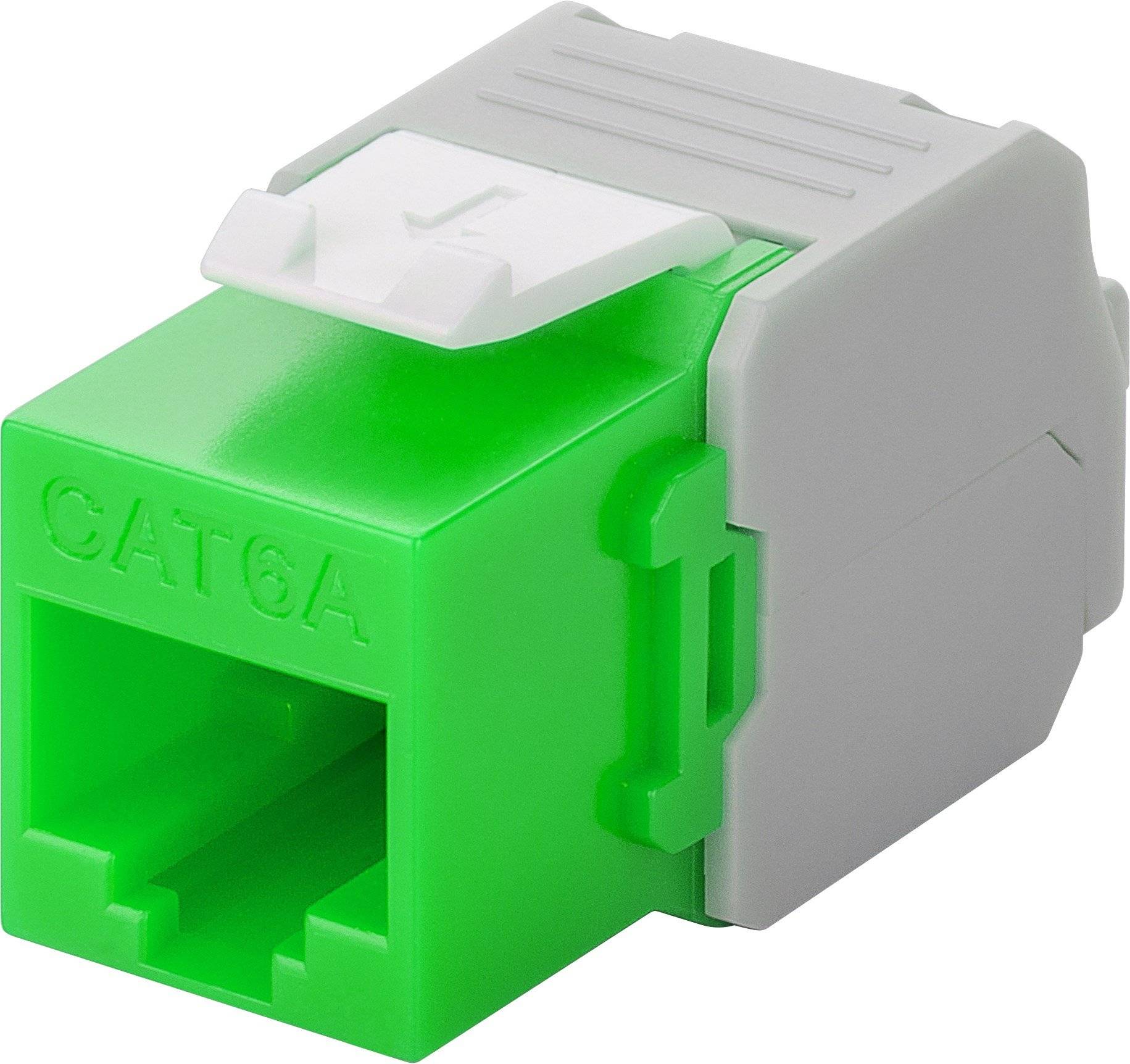 Danicom - CAT6a UTP Keystone Netzwerkstecker - Toolless - Grün
