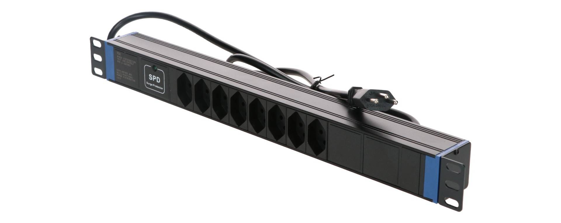 Danicom - 19" Schweizer Steckdosenleiste Master Overload - 8-fach