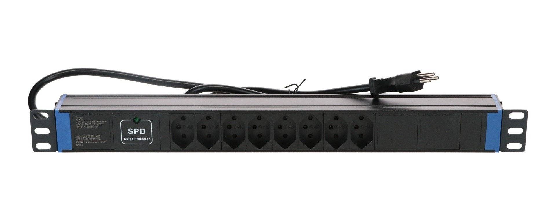 Danicom - 19" Schweizer Steckdosenleiste Master Overload - 8-fach