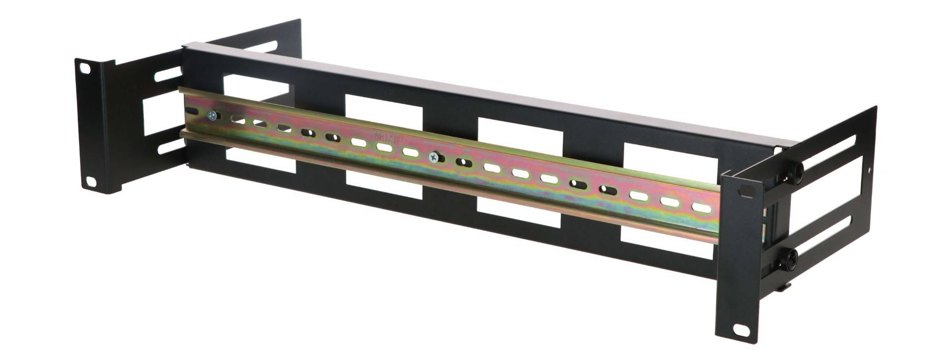 Danicom - 2HE DIN Hutschiene für 19" Schränke - in der Tiefe verstellbar