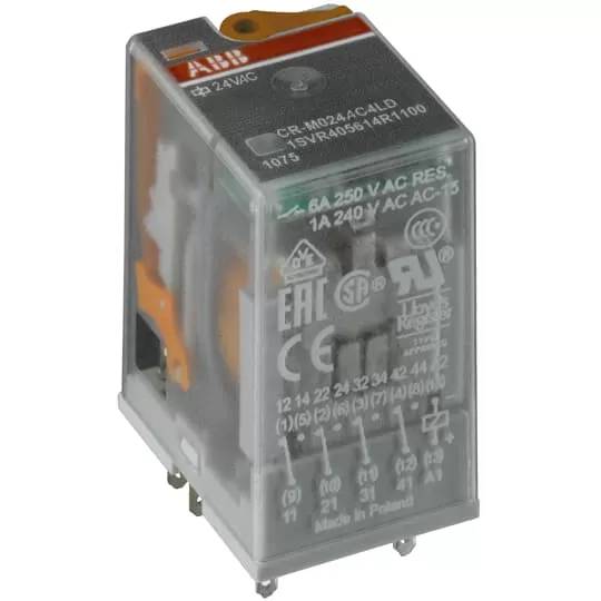 ABB CR-M024AC4 Steckbares Interface-Relais 4We, A1-A2=24VAC, 250V/6A 1SVR405613R0000