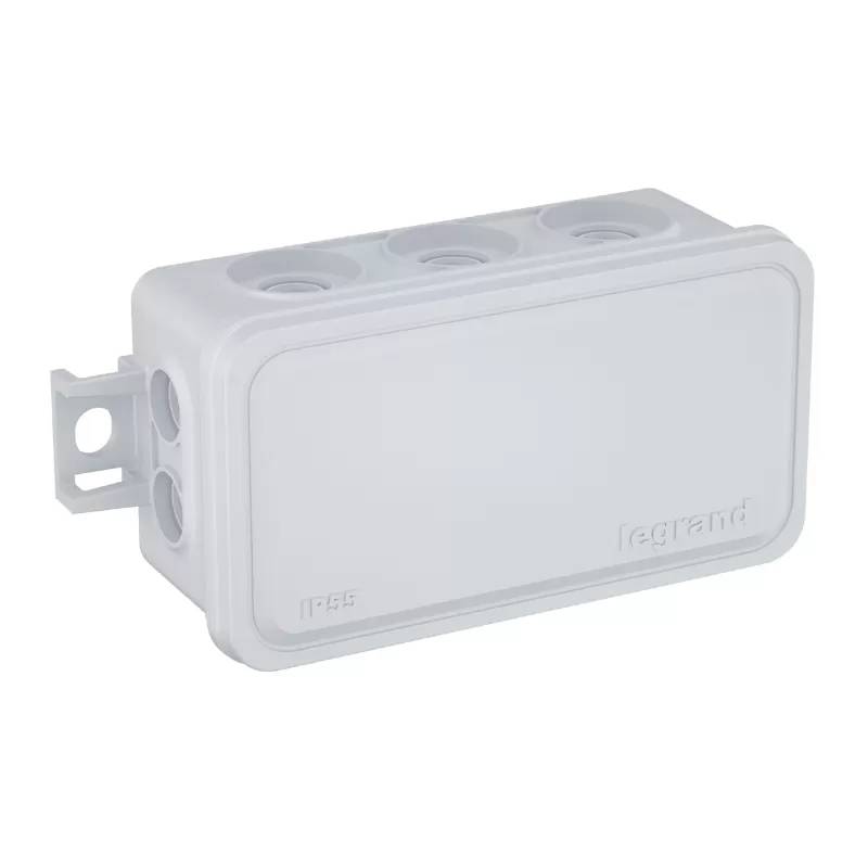 Legrand Mini Plexo Abzweigdose, 80 x 43 x 34 mm (HxBxT), IP 55, 10 Membran-Einführungen 092004