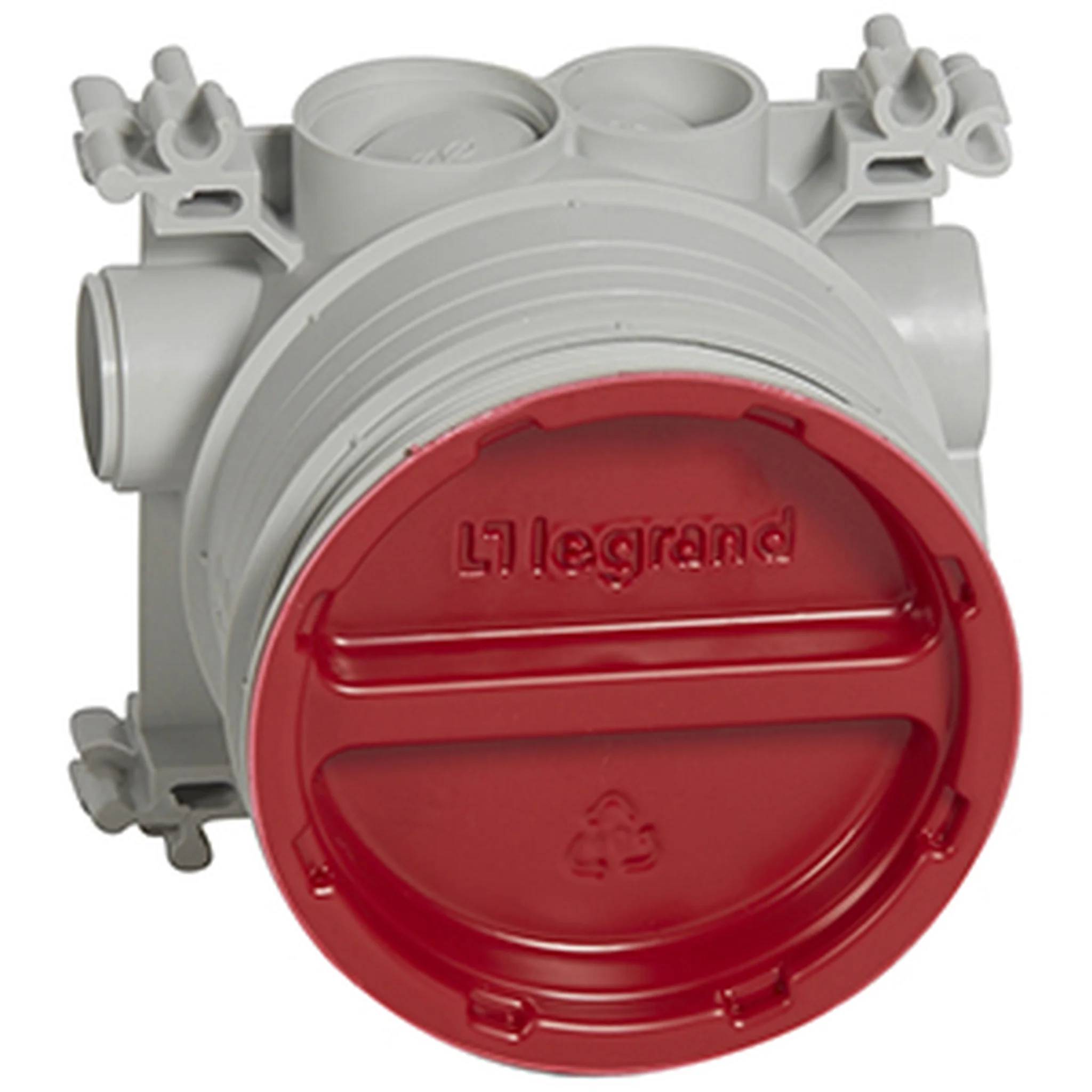 Legrand Bodendose Batibox, Ø80mm, 91×100×71mm, PVC, für 1 Geräteeinsatz, grau, 6 Stk.