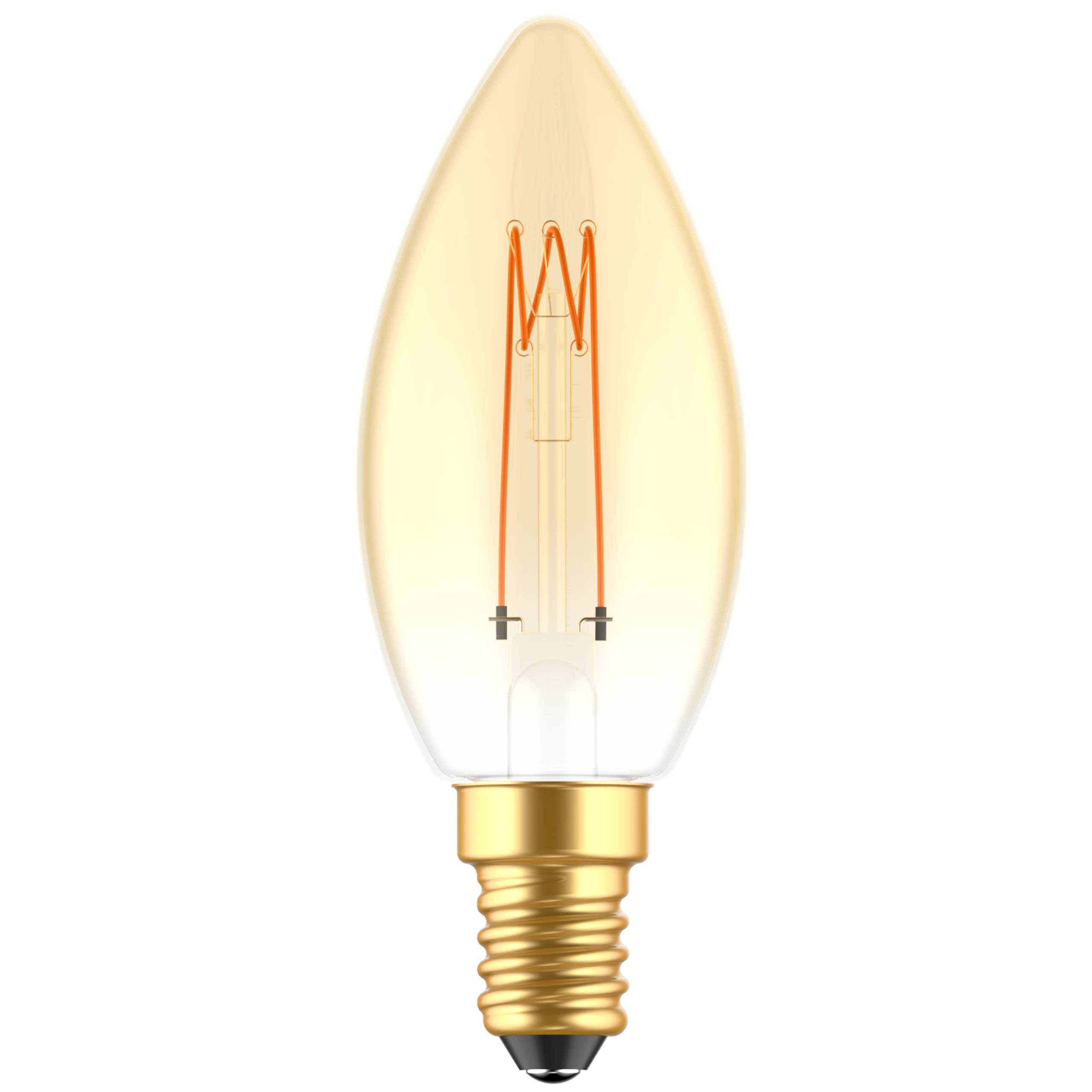 LED's light LED Kerze E14 dimmbar 2.5W extra-warmweiß Gold C35