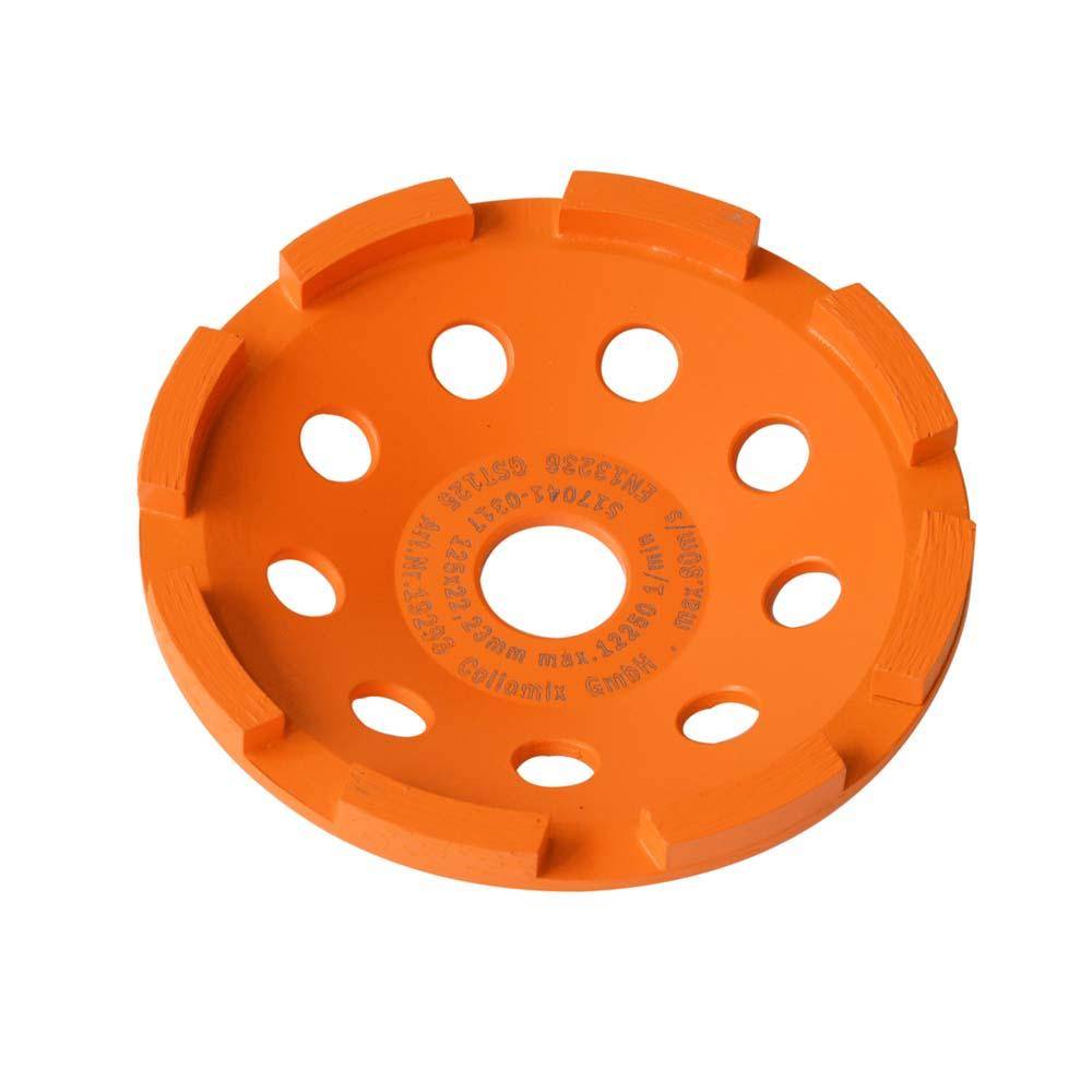 Schleiftopf - GST 125 Grinder - Präzisions-Diamantschleiftopf - für abrasives Material - Ø 125 mm - Höhe 22 mm - orange