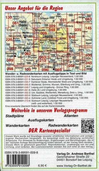 Wander- und Radwanderkarte Leipzig und Umgebung 1 : 35 000