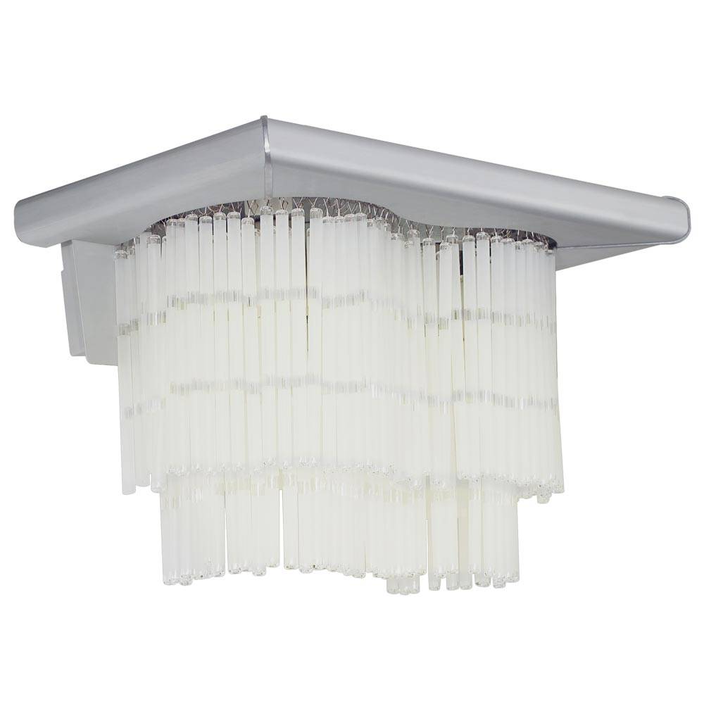 LED Wandlampe dimmbar Flurlampe Wandleuchte Wohnzimmerlampe Glasstäbe satiniert, RGB Farbwechsel App-Steuerung, Aluminium, 2x 8,5W 806lm warmweiß-k