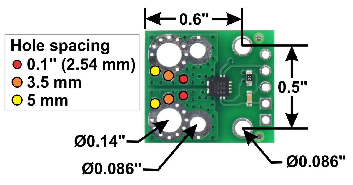 Pololu ACS71240KEXBLT-010B3 Current Sensor Carrier -10A to +10A 3.3V