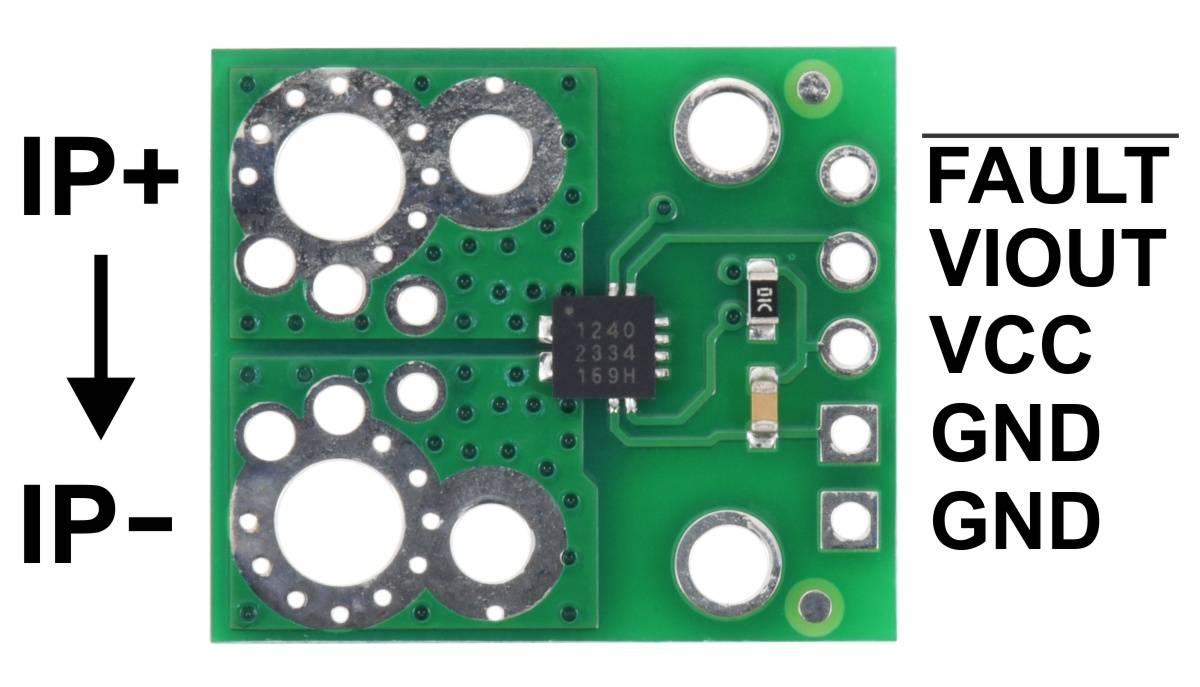 Pololu ACS71240KEXBLT-010B3 Current Sensor Carrier -10A to +10A 3.3V