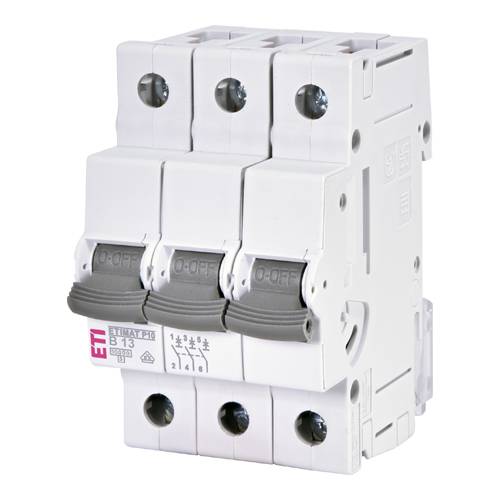 ETI 001901309 - Leitungsschutzschalter ETIMAT P10 3p B13 (Auslösecharakteristik B | 13 A | 415 V | 50/60 Hz | 3-pol)