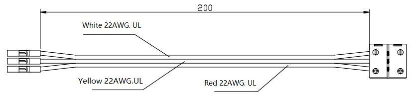 DFRobot 3Pin LED Strip Connector Cable Single Head (5pcs)