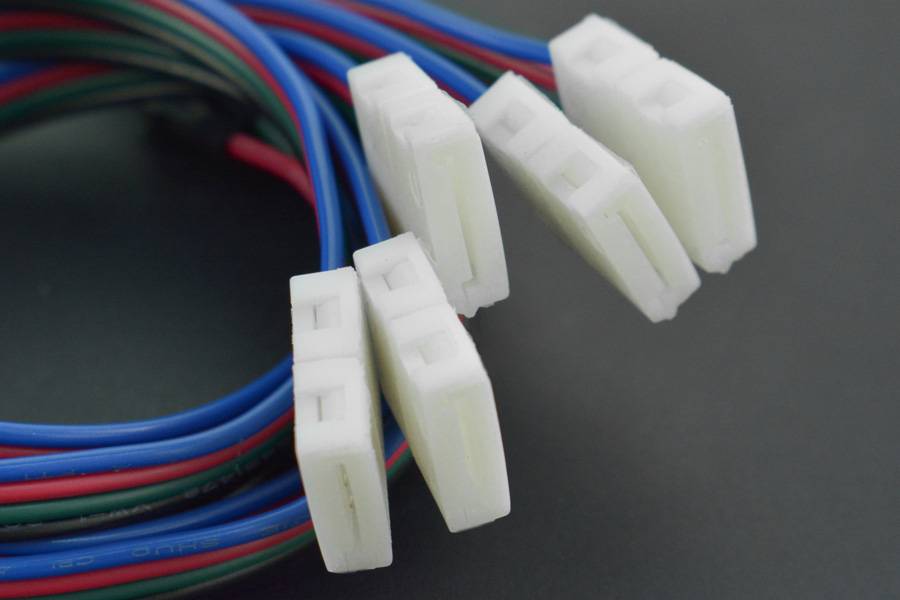 DFRobot 4Pin LED Strip Connector Cable Single Head (5pcs)
