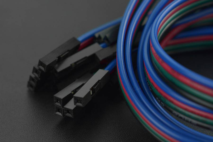 DFRobot 4Pin LED Strip Connector Cable Single Head (5pcs)