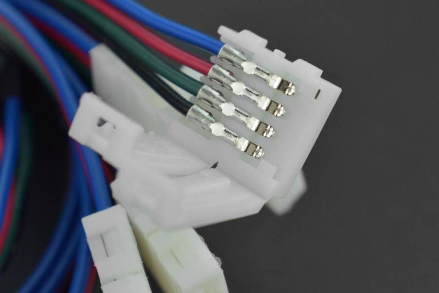 DFRobot 4Pin LED Strip Connector Cable Single Head (5pcs)