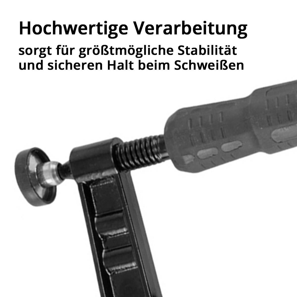 STAHLWERK Schweißtisch-Zubehör-Basic-Set für D22 Lochsystem mit 2 Schraubzwingen